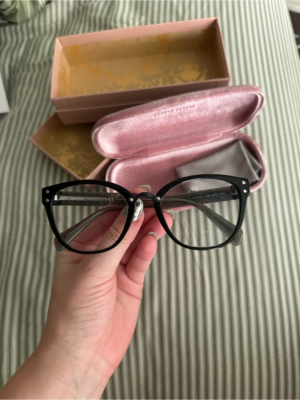 Miu Miu Black Cat-Eye Optical Glasses